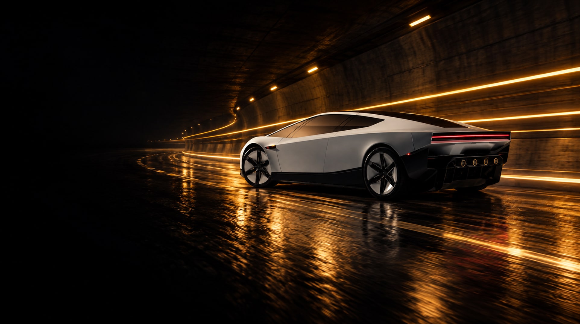 ONLYEV Tesla Roadster 隧道光軌形象